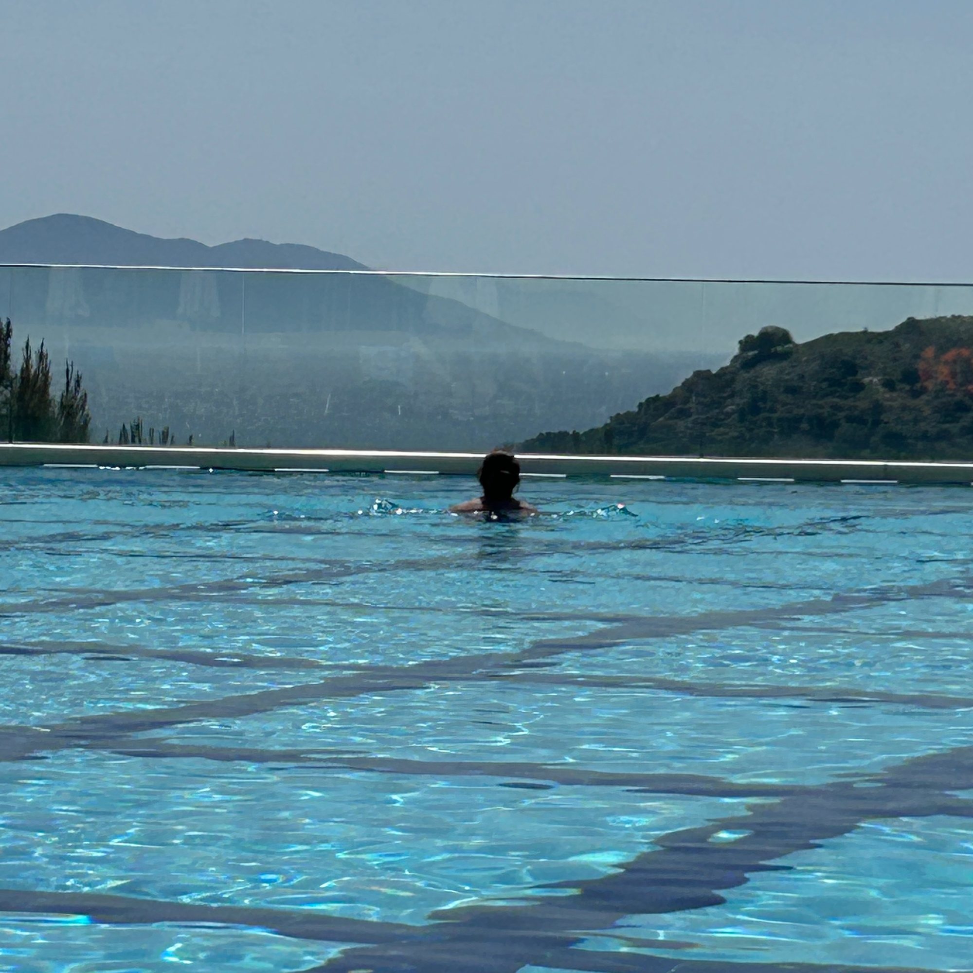 The infinity pool looking out across Sarigerme Bay